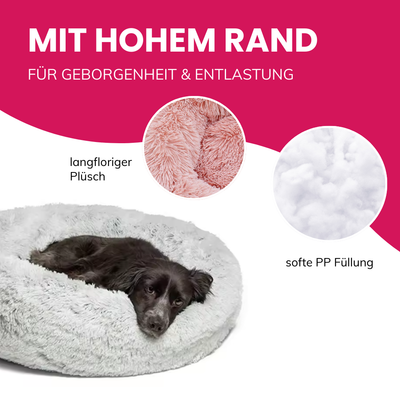 Rundes Haustierbett mit Rand – pure Entspannung für deinen Liebling!