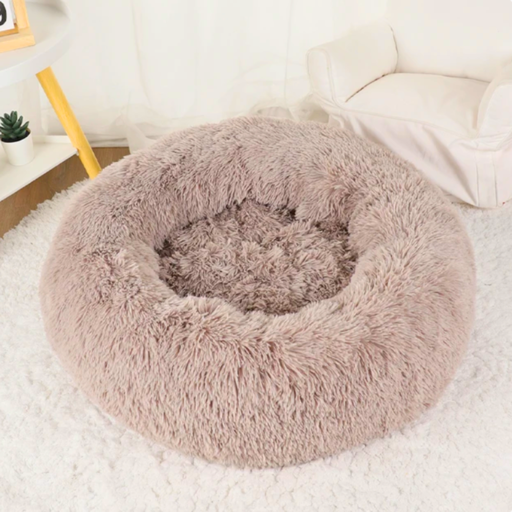 Rundes Haustierbett mit Rand – pure Entspannung für deinen Liebling!