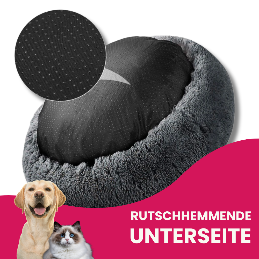 Rundes Haustierbett mit Rand – pure Entspannung für deinen Liebling!