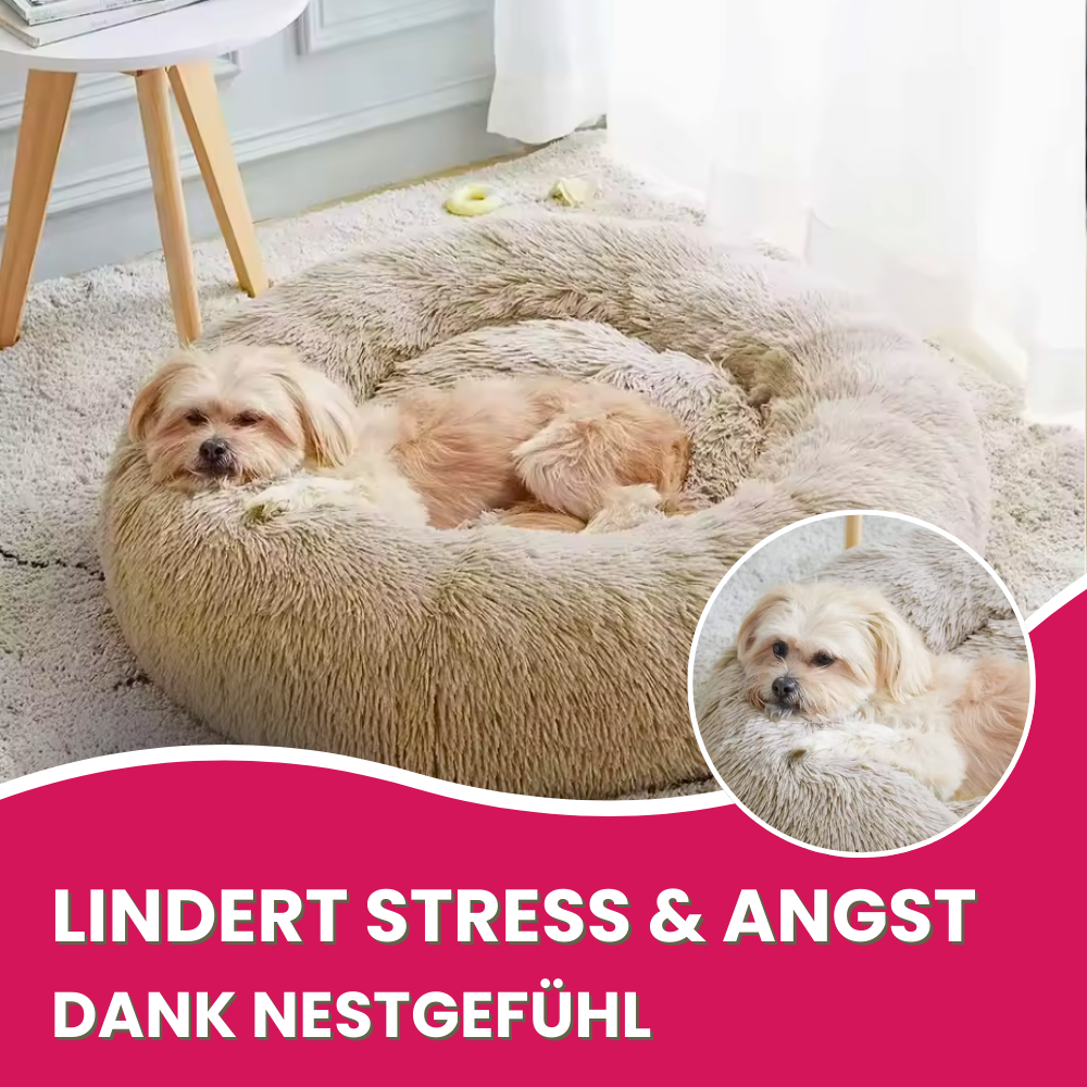 Rundes Haustierbett mit Rand – pure Entspannung für deinen Liebling!