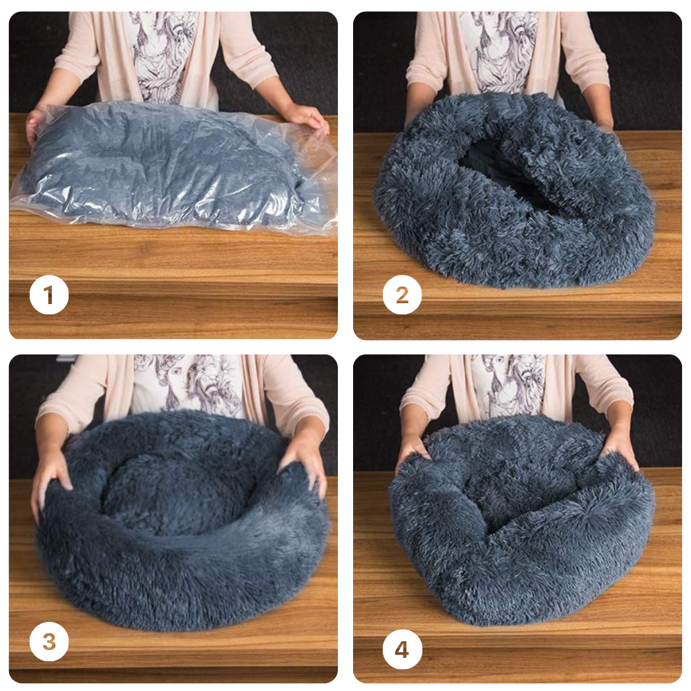 Rundes Haustierbett mit Rand – pure Entspannung für deinen Liebling!